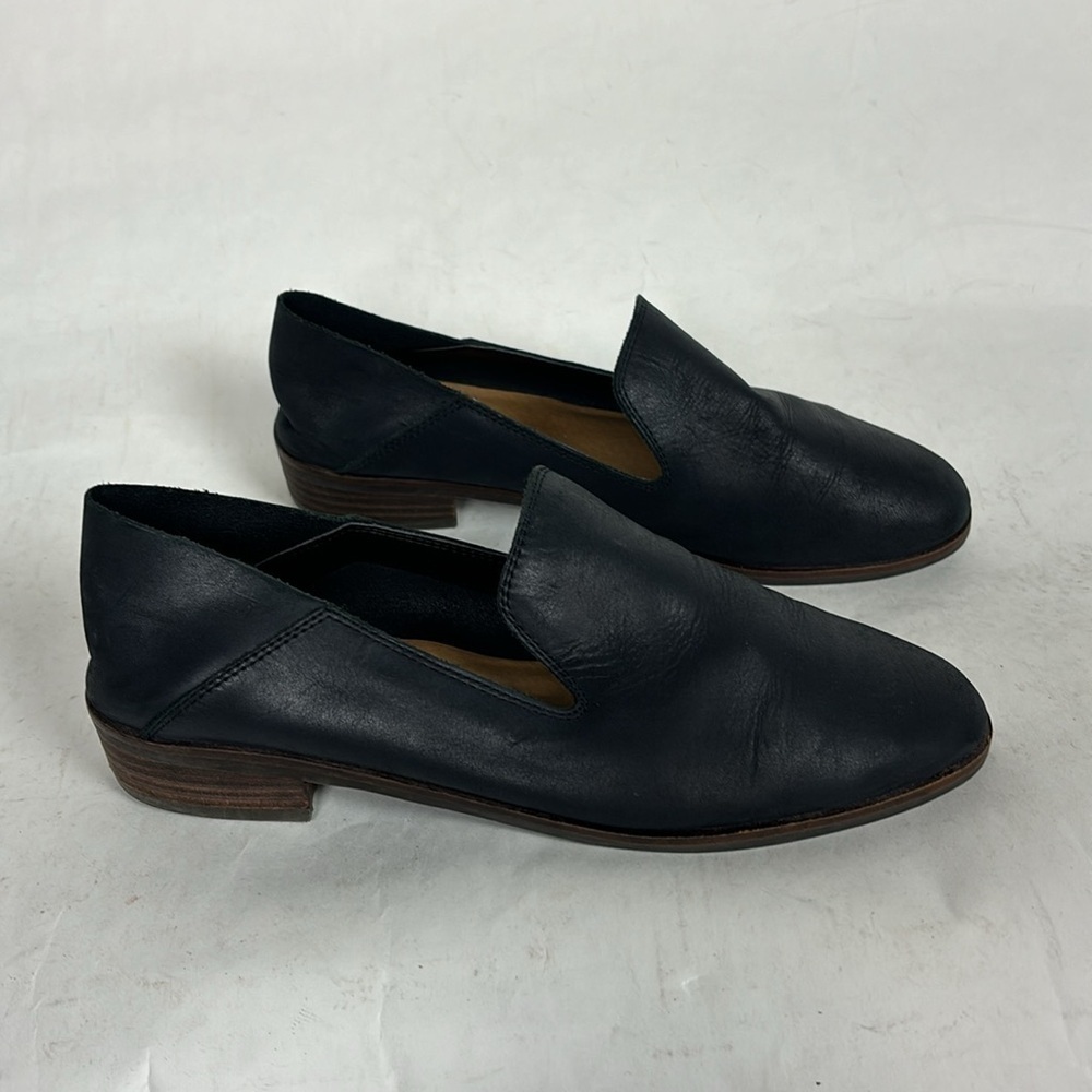 Lucky Brand Womens Cahill Flats Loafers Slip On Black Leather - Picture 2 of 15